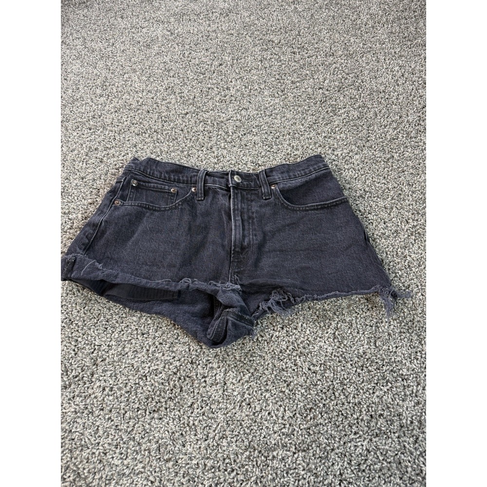 Abercrombie & Fitch The Mom Short High Rise Curve Love Women's Size 28 Black